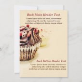 Chocolade Fudge Cupcake Uitnodiging (Achterkant)