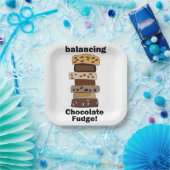 Chocolade Fudge Dessert Evenwichtige Grappige Fees Papieren Bordje (Feest)