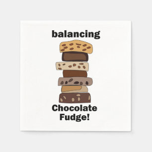 Chocolade Fudge Dessert Evenwichtige Grappige Fees Servet