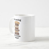 Chocolade Fudge Dessert Evenwichtige Grappige Koffiemok (Voorkant links)