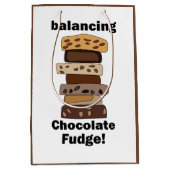 Chocolade Fudge Dessert Evenwichtige Grappige Medium Cadeauzakje (Voorkant)