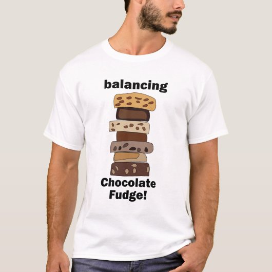 Chocolade Fudge Dessert Evenwichtige Grappige T-shirt (Voorkant)