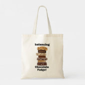 Chocolade Fudge Dessert Evenwichtige Grappige Tote Bag (Achterkant)