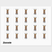 Chocolade Fudge Dessert Evenwichtige Grappige Vierkante Sticker (Vel)