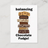 Chocolade Fudge Dessert Evenwichtige Grappige Visitekaartje (Voorkant)