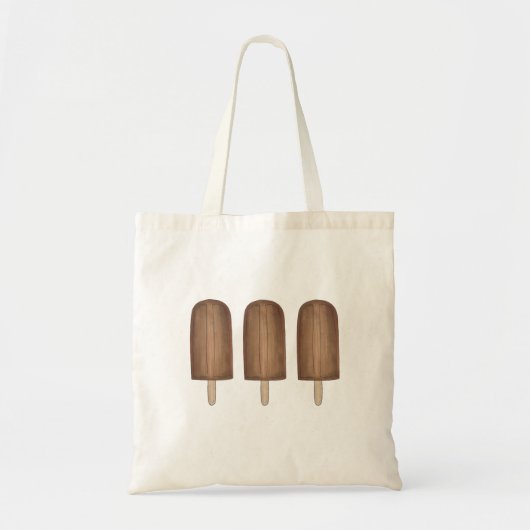 Chocolade Fudge Ice Cream Popsicles Tote Bag (Voorkant)