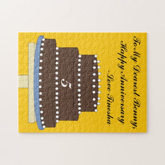 Chocolade Fudge Jubileumtaart II Legpuzzel (Horizontaal)