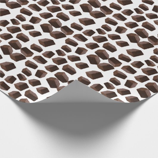 Chocolade fudge patroon cadeaupapier (Hoek)