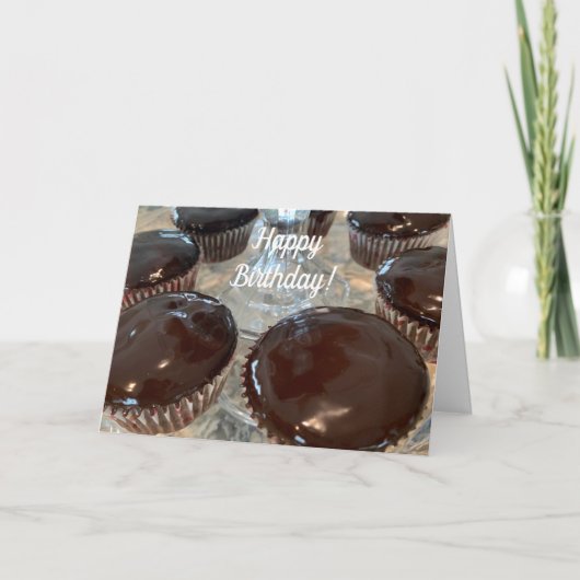 Chocolade Ganache Cupcakes Kaart (Voorkant)