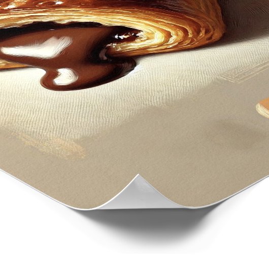 Chocolade gebak Print Realistische Dessert Wall Ar (Hoek)