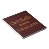 Chocolade-gebaseerde vorm van leven notitieblok (Schuin)