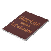 Chocolade-gebaseerde vorm van leven notitieblok (Linkerzijde)