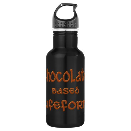 Chocolade-gebaseerde vorm van leven waterfles (Voorkant)