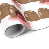 Chocolade-gedekte kersen cadeaupapier (Rol Hoek)