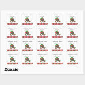 Chocolade Gedompelde Aardbei Zegging Vierkante Sticker (Vel)
