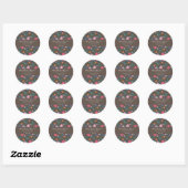 Chocolade Gedompelde Aardbeien Bedrijfsmodel Ronde Sticker (Vel)