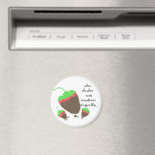 Chocolade Gedompelde Aardbeien Magneet (Insitu (Vaatwasser))