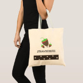 Chocolade Gedompelde Aardbeien Tote Bag (Voorkant (product))