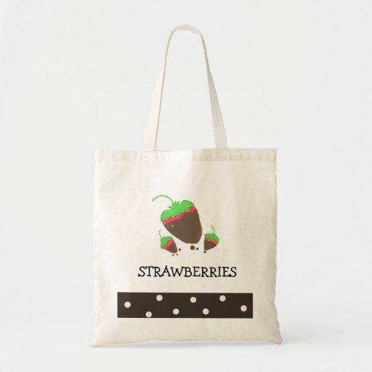 Chocolade Gedompelde Aardbeien Tote Bag (Voorkant)