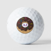 Chocolade Geglazuurde Donut met Sprinkles Golfballen (Voorkant)