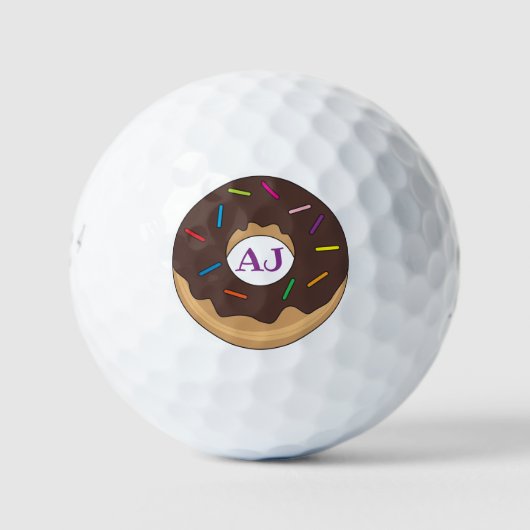 Chocolade Geglazuurde Donut met Sprinkles Golfballen (Voorkant)