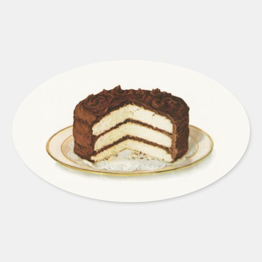  chocolade-geïsoleerde laag maakt ovaal Sticker (Voorkant)