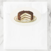  chocolade-geïsoleerde laag maakt ovaal Sticker (Tas)