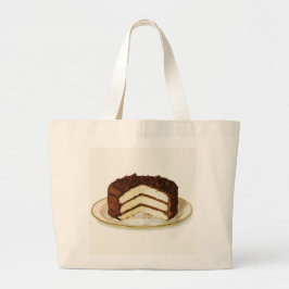 chocolade-geïsoleerde laagsluiting Jumbo-Canvas t Grote Tote Bag