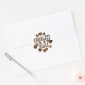 Chocolade geneest ronde sticker (Envelop)