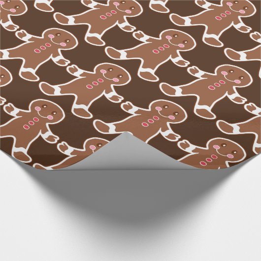 Chocolade Gingerbread Heren Wrapping Paper Cadeaupapier (Hoek)