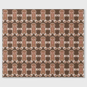 Chocolade Gingerbread Heren Wrapping Paper Cadeaupapier (Vlak)