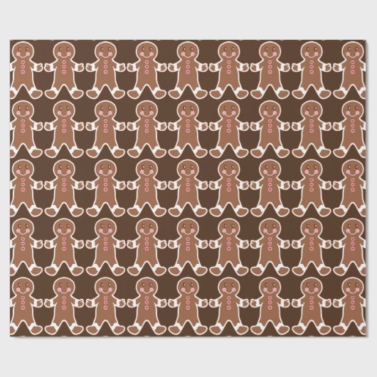 Chocolade Gingerbread Heren Wrapping Paper Cadeaupapier (Vlak)