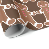 Chocolade Gingerbread Heren Wrapping Paper Cadeaupapier (Rol Hoek)