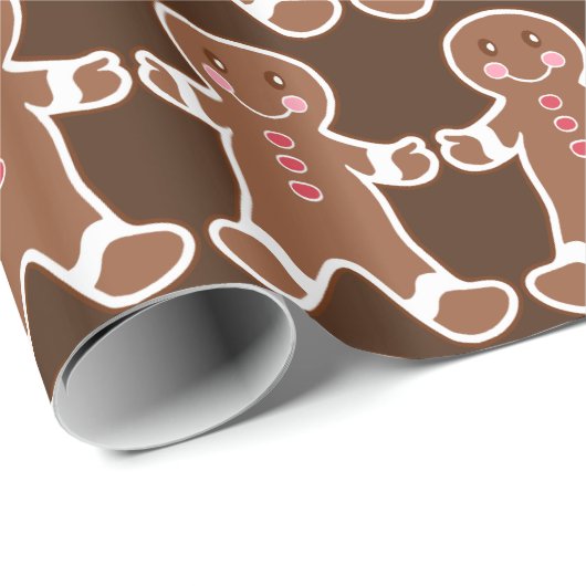 Chocolade Gingerbread Heren Wrapping Paper Cadeaupapier (Rol Hoek)