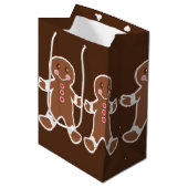 Chocolade Gingerbrood Boys Gift Bag Medium Cadeauzakje (Voorkant Gekanteld)
