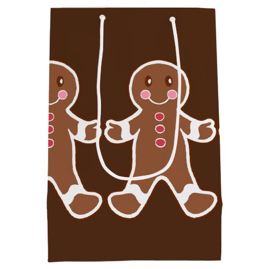 Chocolade Gingerbrood Boys Gift Bag Medium Cadeauzakje (Achterkant)