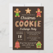 Chocolade Gingerbrood Cookie Swap-kerstfeest Kaart (Voorkant)