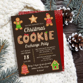 Chocolade Gingerbrood Cookie Swap-kerstfeest Kaart
