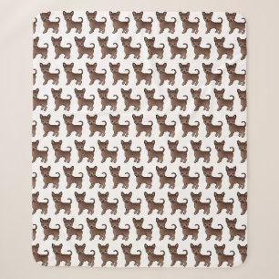 Chocolade Gladharige Chihuahua Mooie Hond Patroon Sherpa Deken