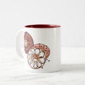 Chocolade Glaze met de Waterverf van Sprinkles Don Tweekleurige Koffiemok (Voorkant links)