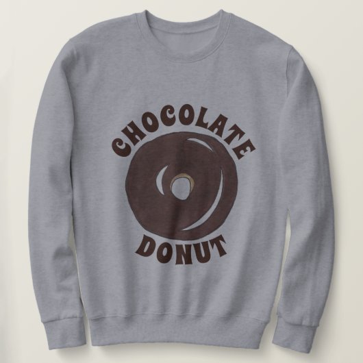 Chocolade Glazed Cake Doughnut Donut Breakfast Trui (Design voorkant)