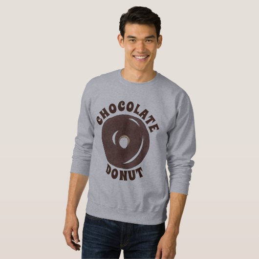 Chocolade Glazed Cake Doughnut Donut Breakfast Trui (Voorkant volledig)