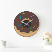 Chocolade Glazed Donut met sprinken Grote Klok (Huis)