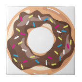 Chocolade Glazed Donut Tegeltje (Voorkant)