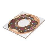Chocolade Glazed Donut Tegeltje (Zijkant)
