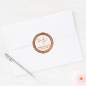 Chocolade Glitter Op Maat Benoemd Ronde Sticker (Envelop)