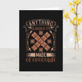 Chocolade - goed wanneer chocolade is gemaakt kaart (Gele Bloem)