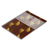 Chocolade Gold Lights Trendy Modern Notitieboek (Linkerzijde)
