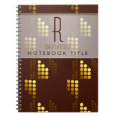 Chocolade Gold Lights Trendy Modern Notitieboek (Voorkant)