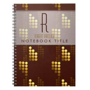 Chocolade Gold Lights Trendy Modern Notitieboek